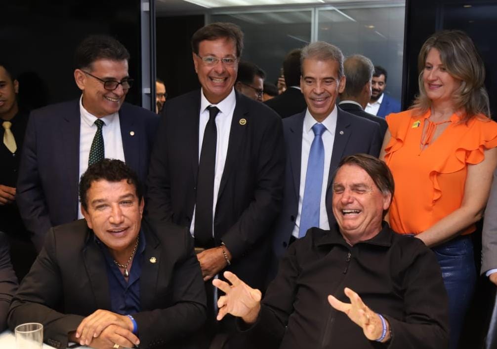 Coronel Meira e dirigentes do PL recebem Jair Bolsonaro, em Brasília