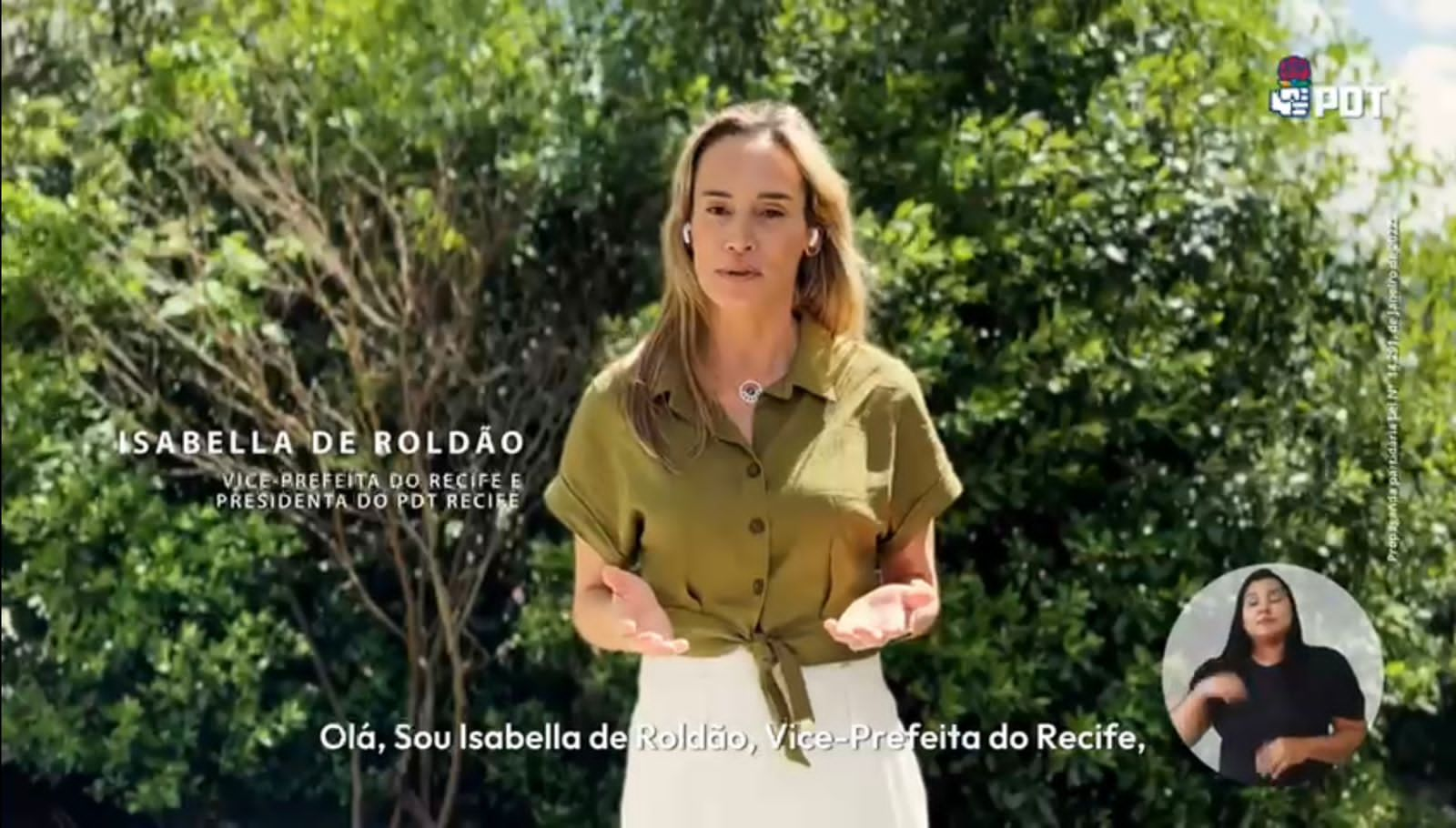 Com prestígio junto ao PDT nacional, Isabella de Roldão protagoniza inserção do partido na TV