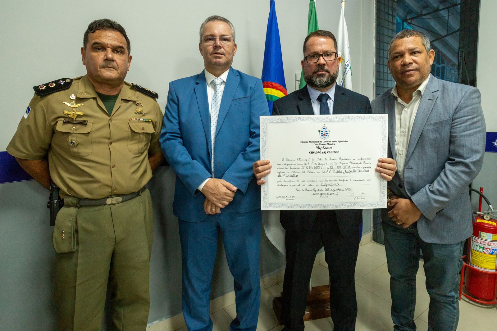 Secretário de Defesa Social do Cabo, Pablo de Carvalho, foi homenageado com o título de cidadão Cabense