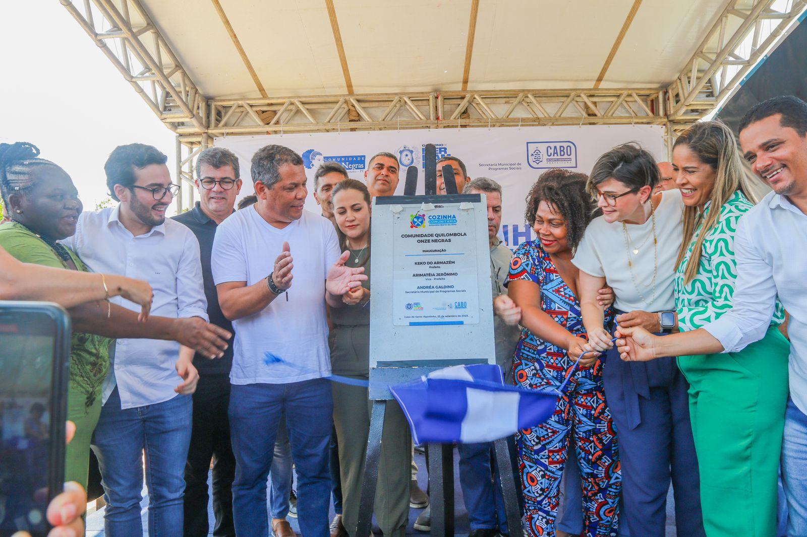 Keko inaugura cozinha comunitáriano Quilombola Onze Negras