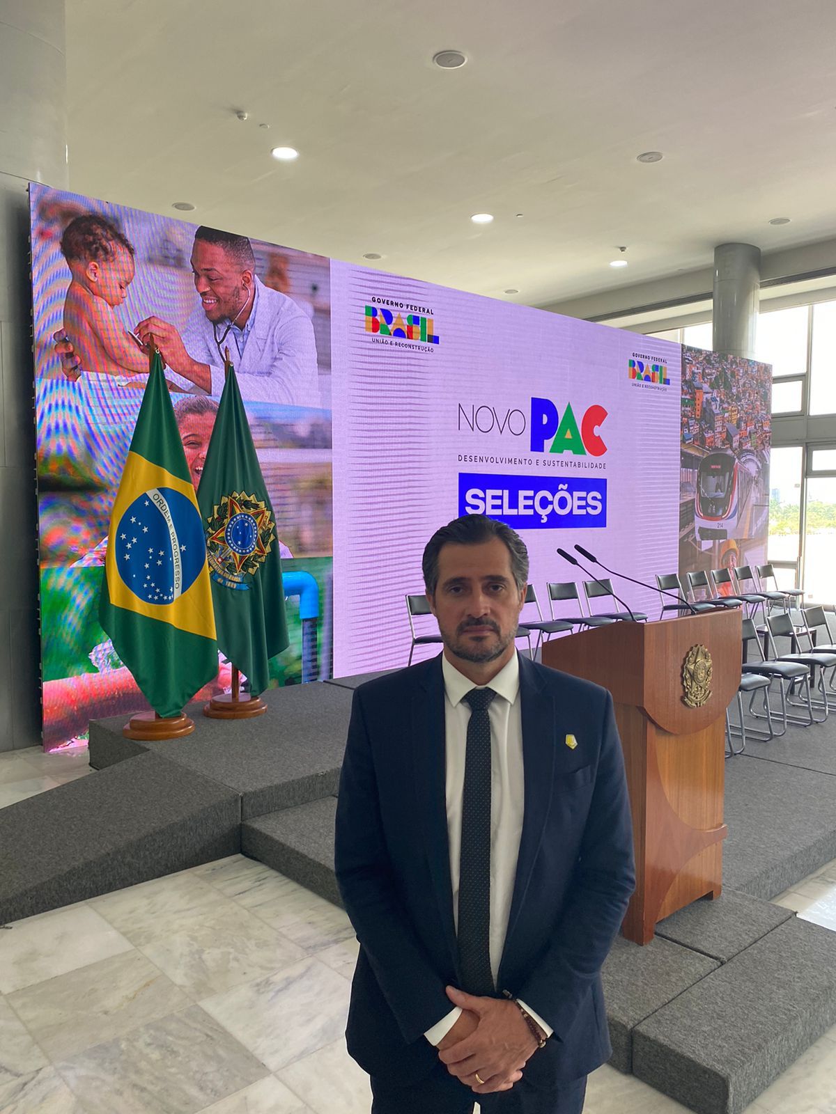 Prefeito Gustavo Adolfo prestigia lançamento do Novo PAC com presença do Presidente Lula