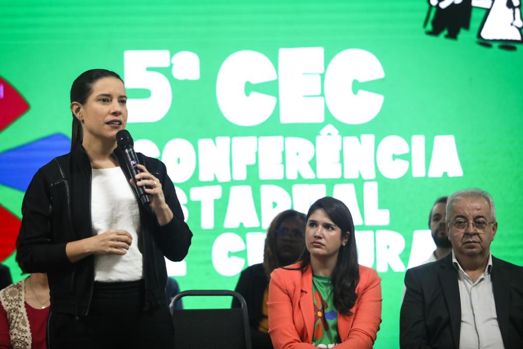 Na Conferência Estadual de Cultura, governadora Raquel Lyra comemora o desempenho da Lei Paulo Gustavo em Pernambuco