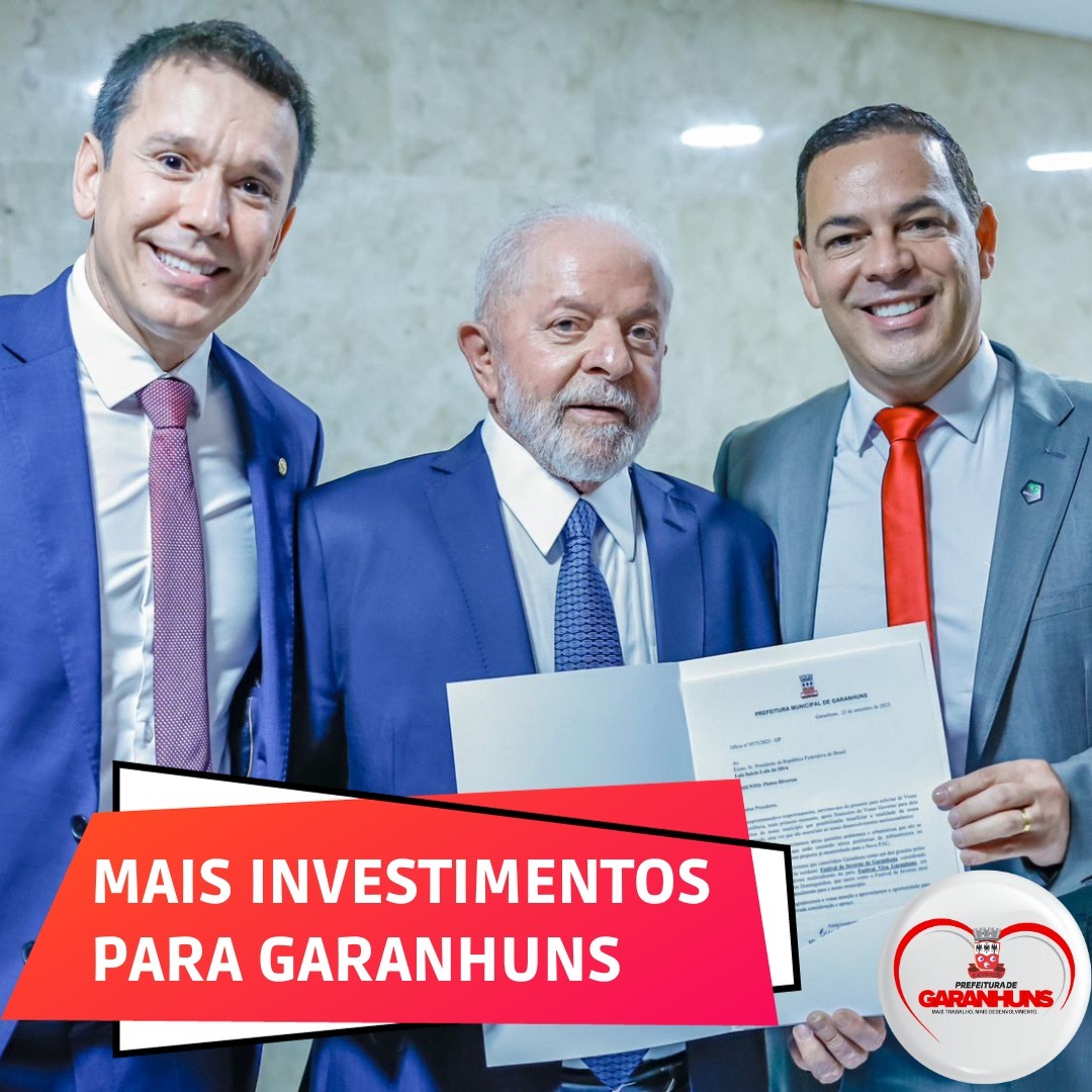 INFRAESTRUTURA E EVENTOS: Prefeito Sivaldo Albino entrega ao Presidente Lula pleitos de Garanhuns