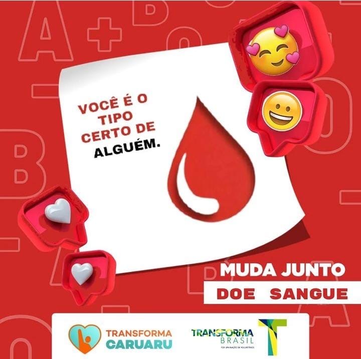 Transforma Caruaru e Hemope promovem campanha de Doação de Sangue para fortalecer estoque no período carnavalesco