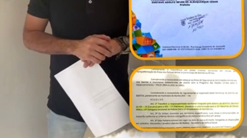 Prefeito Gustavo Adolfo comemora o reforço e responsabilidade do 10° Batalhão de Palmares no policiamento do Distrito de Bentivi