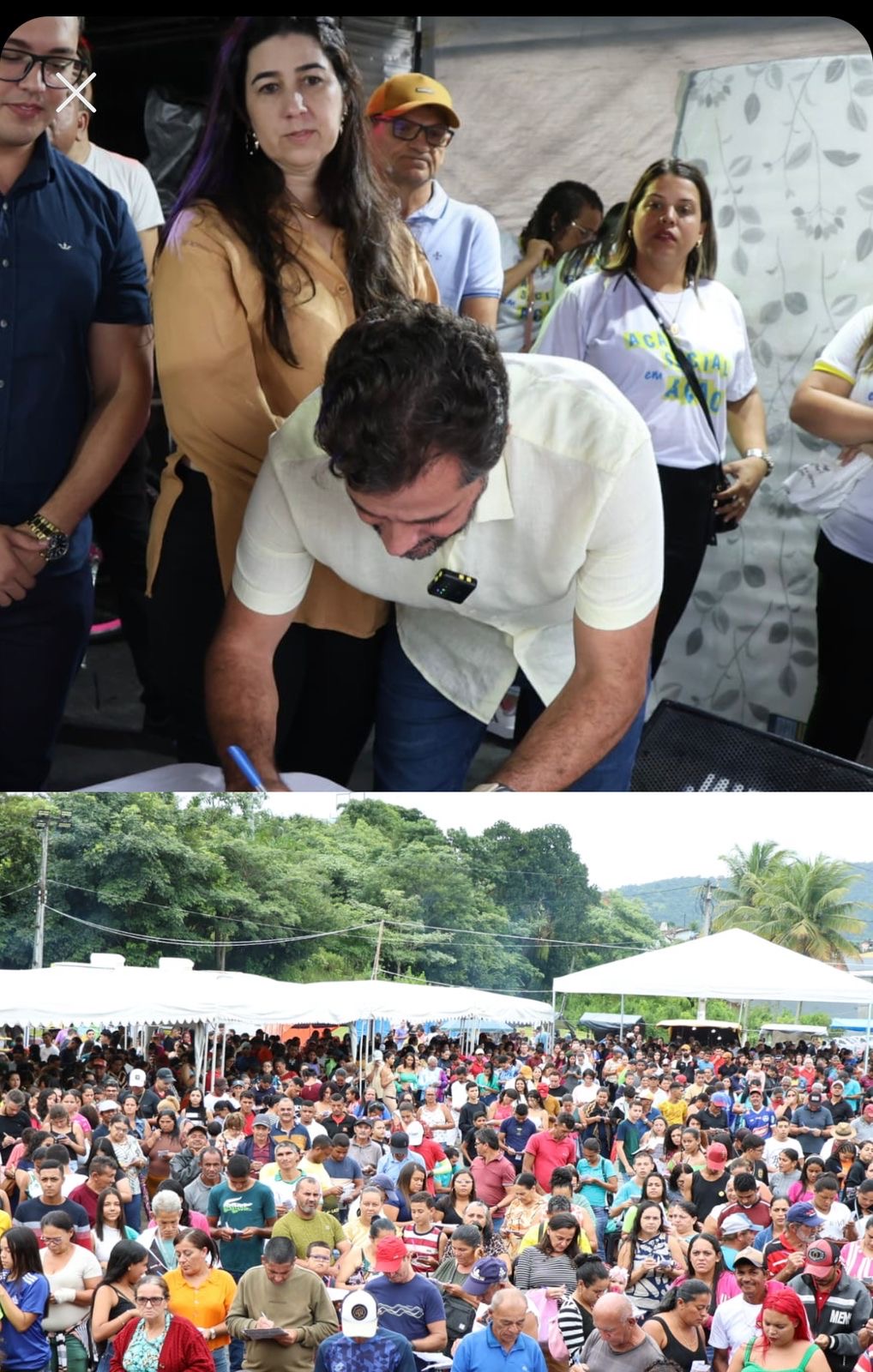 Diante de uma multidão, prefeito Gustavo Adolfo assina Ordem de Licitação de 9 obras, ordem de serviço, entrega veículos e presenteia as mães de Bonito