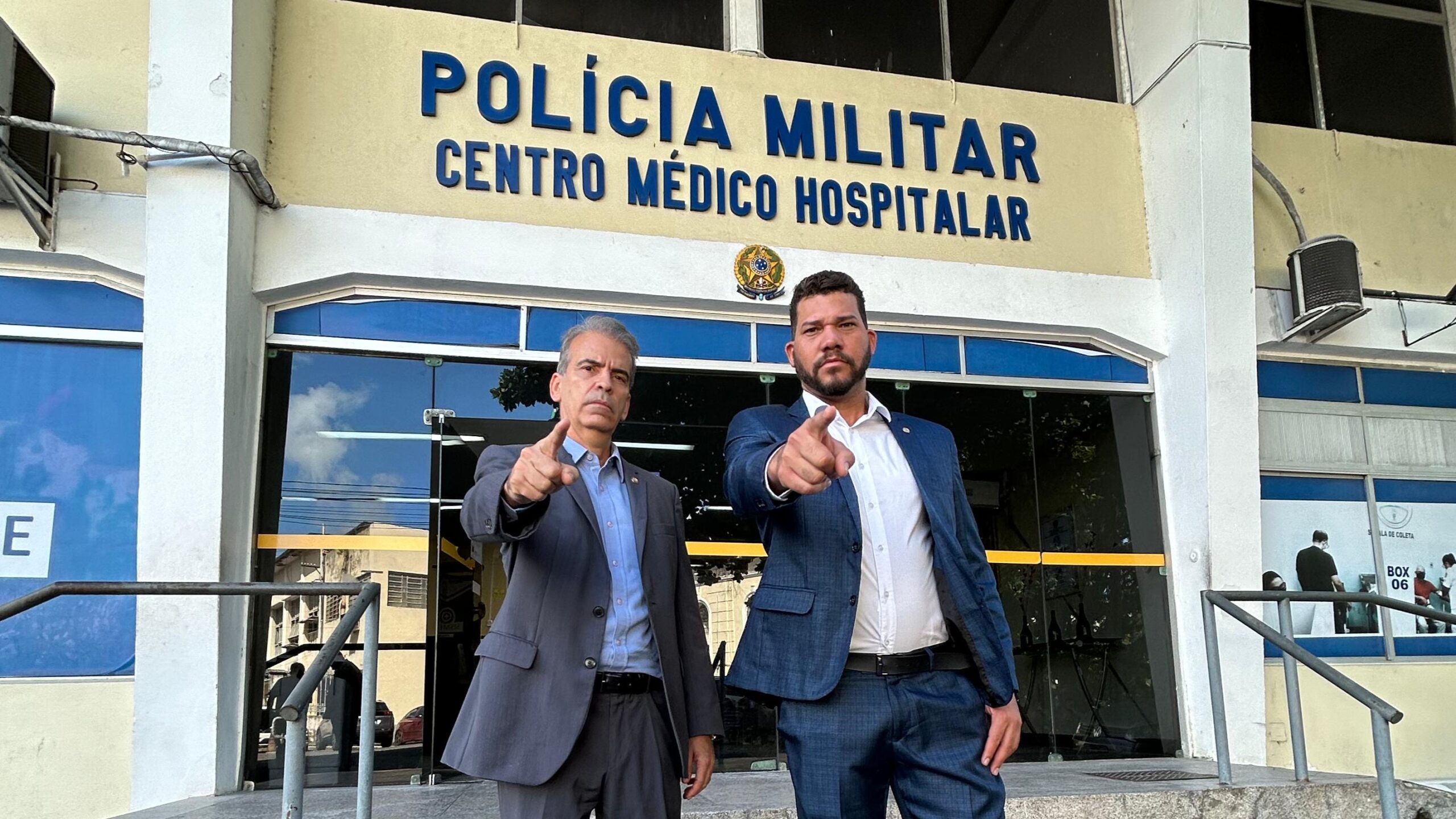 Deputados Abimael Santos e Alberto Feitosa fiscalizam Hospital da Polícia Militar em Recife