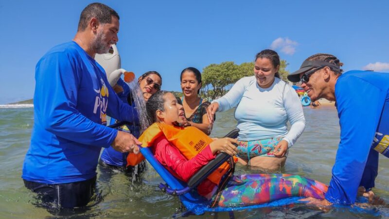 No Cabo, PCDs comemoram o lançamento do Programa ‘Praia Inclusiva’