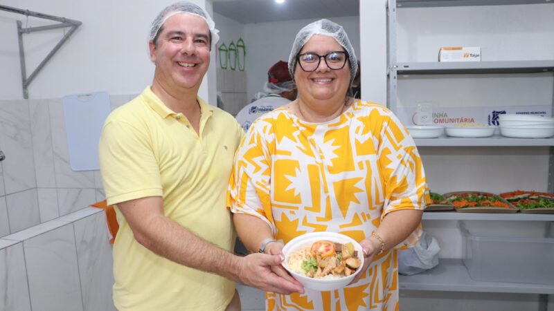 Carol Jordão, ao lado de Marcello Maranhão, participam de inauguração de Cozinha Comunitária em Ribeirão