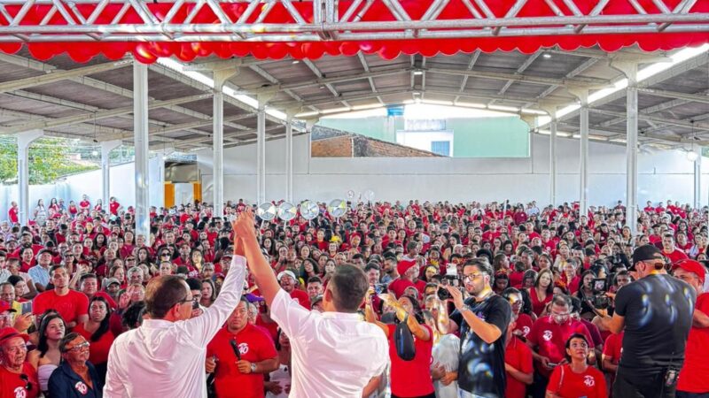 Milhares de Pessoas na convenção Partidária do PSB em Água Preta, Clamam Miruca e Xavier para Prefeito e Vice.