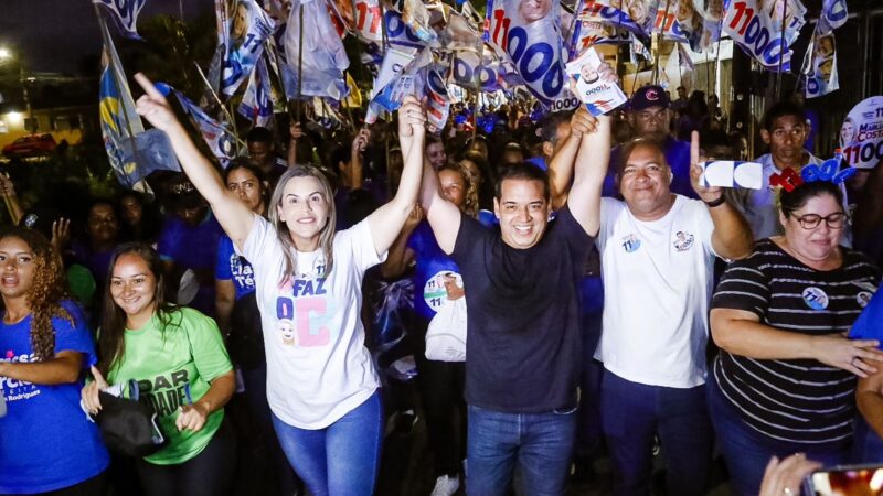 Passeata de Marlus Costa mobiliza comunidade do Dom Helder com apoio popular e presença de Clarissa Tércio