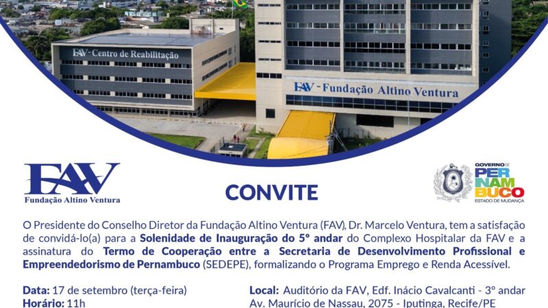 Fundação Altino Ventura amplia atendimentos e firma parceria para inclusão profissional