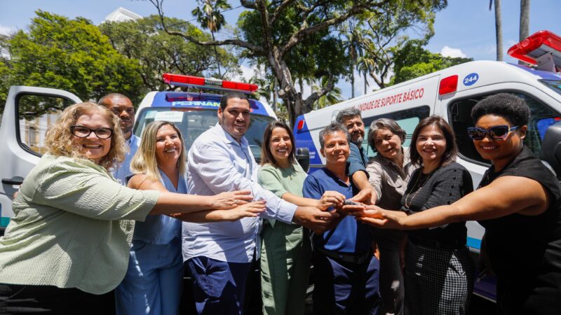 Governadora Raquel Lyra reforça frota da Rede Estadual de Saúde com entrega de novas ambulâncias