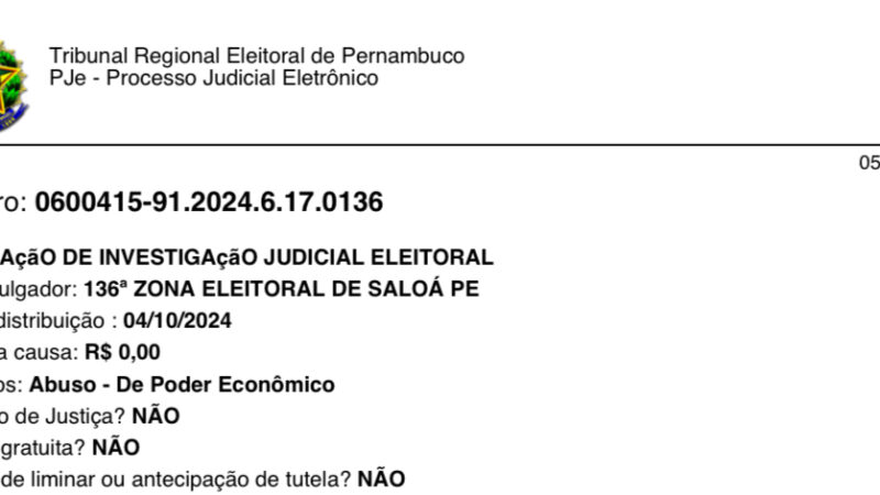 CASO ELEITOS, CANDIDATOS VEREADORES DE IATI PODEM PERDER O MANDATO POR ABUSO DE PODE ECONÔMICO E COMPRA DE VOTOS. CHAPA MAJORITÁRIA TAMBÉM ESTÁ NA MIRA DA JUSTIÇA