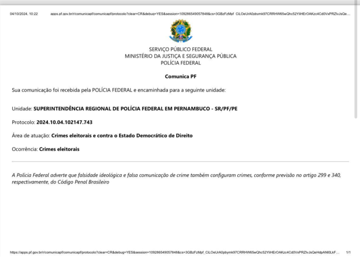 Coligação de Joaquim Lapa (PSB) denuncia esquema com eleitorado de Paudalho para tumultuar eleição de Carpina