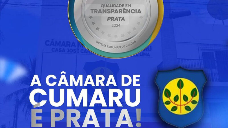 Câmara de vereadores de Cumaru recebe o selo prata de qualidade na transparência