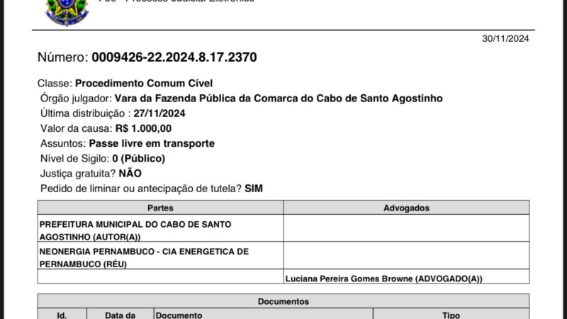 Neonergia descumpre decisão de religar energia da Prefeitura do Cabo e eleva multa diária para R$ 50 mil