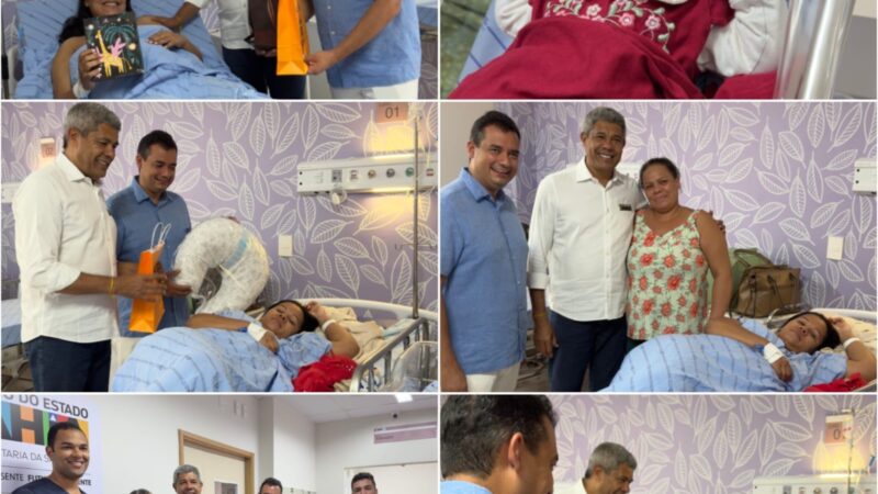 Andrei e o governador Jerônimo Rodrigues celebram o nascimento dos primeiros bebês na nova Maternidade de Juazeiro