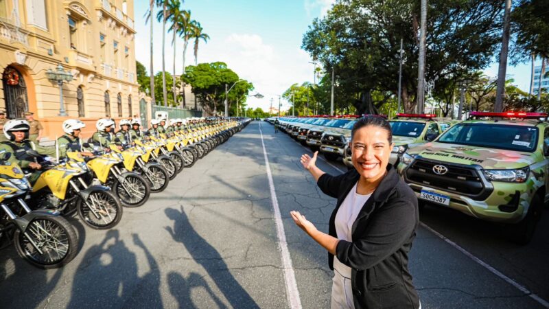 Governadora Raquel Lyra entrega helicóptero e 136 novos veículos para a segurança pública no Estado