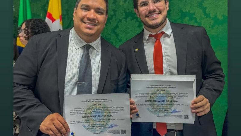 Em Cabrobó e Orocó Galego de Nanai e Ismael Lira, ambos prefeitos das cidades vizinhas foram diplomados