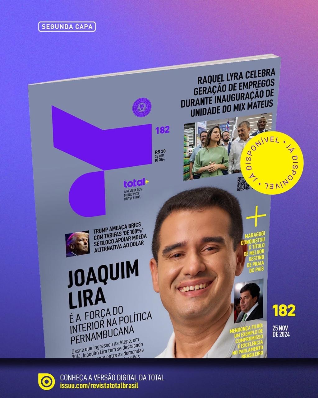 NA EDIÇÃO DE NÚMERO 182 DA REVISTA TOTAL A REVISTA DOS MUNICÍPIOS BRASILEIROS