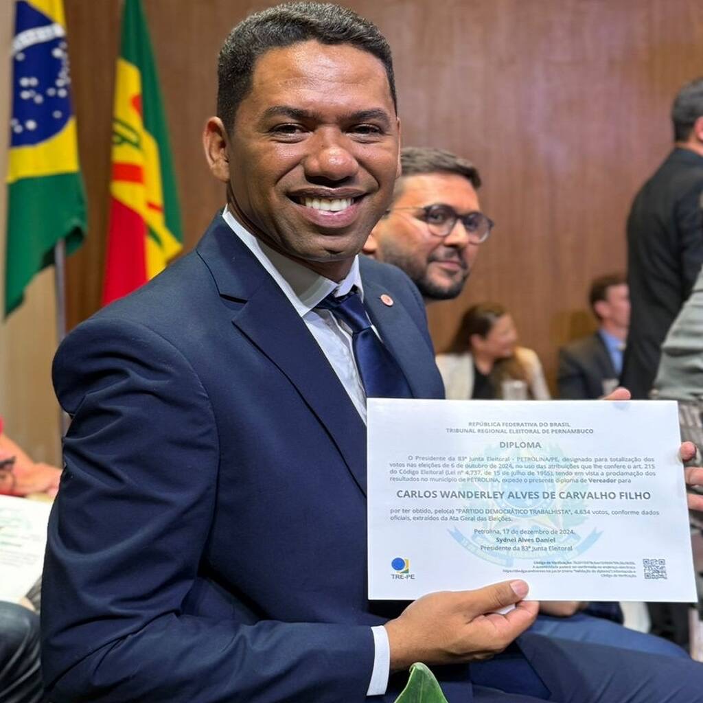 Wanderley Alves é diplomado vereador de Petrolina e reforça seu compromisso de legislar para o povo