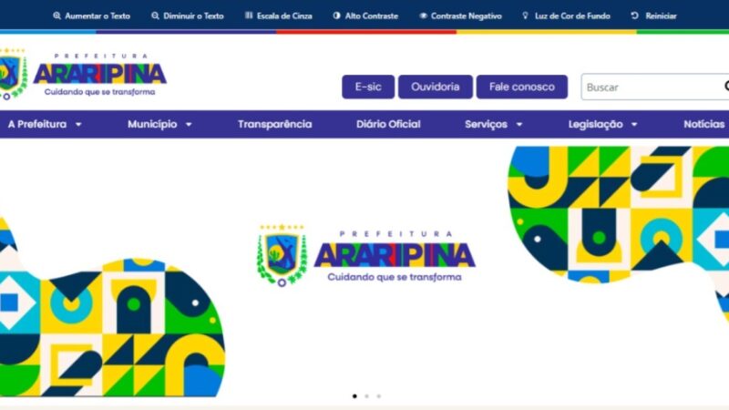 Prefeitura de Araripina lança novo site focado em transparência, modernidade e agilidade de serviços