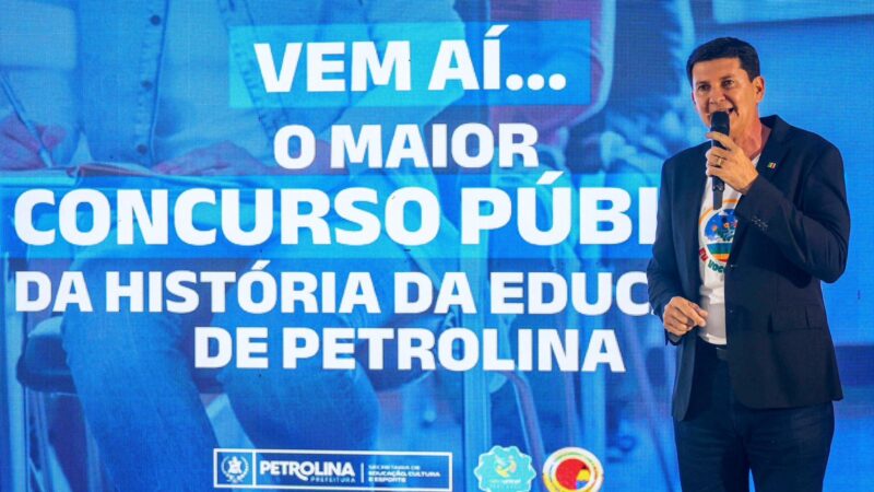 Simão anuncia maior concurso público da história da educação de Petrolina