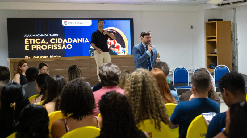 Em Aula Magna da Saúde da Uninassau, Gilmar Júnior motiva estudantes e defende inclusão