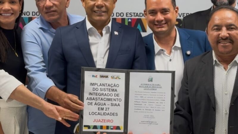 Governador Jerônimo e prefeito Andrei anunciam construção de adutora que vai beneficiar 27 comunidades do Distrito de Pinhões