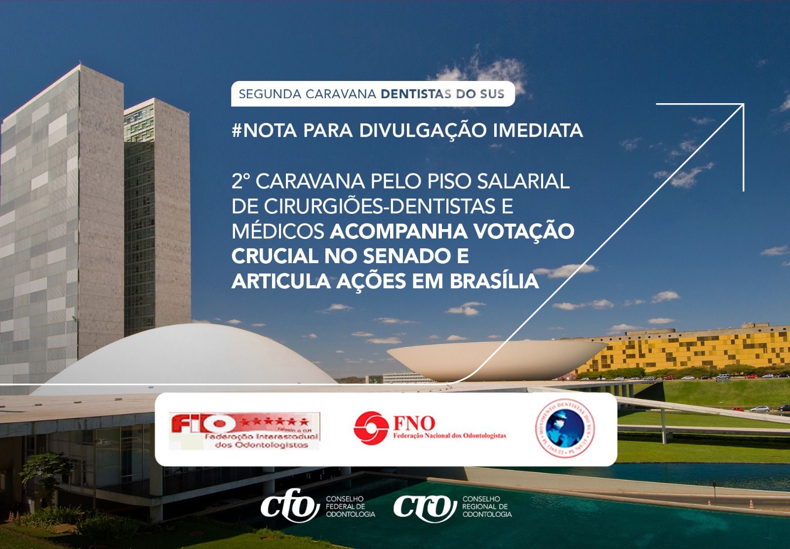 2° Caravana Pelo Piso Salarial de Cirurgiões-Dentistas e Médicos acompanha votação crucial no Senado e articula ações em Brasília