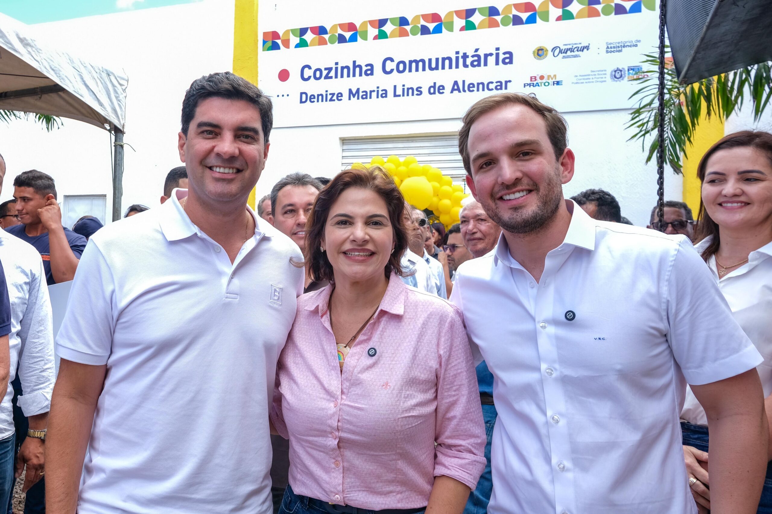 Em Ouricuri, Kaio Maniçoba acompanha governadora em exercício Priscila Krause em inauguração de cozinha comunitária