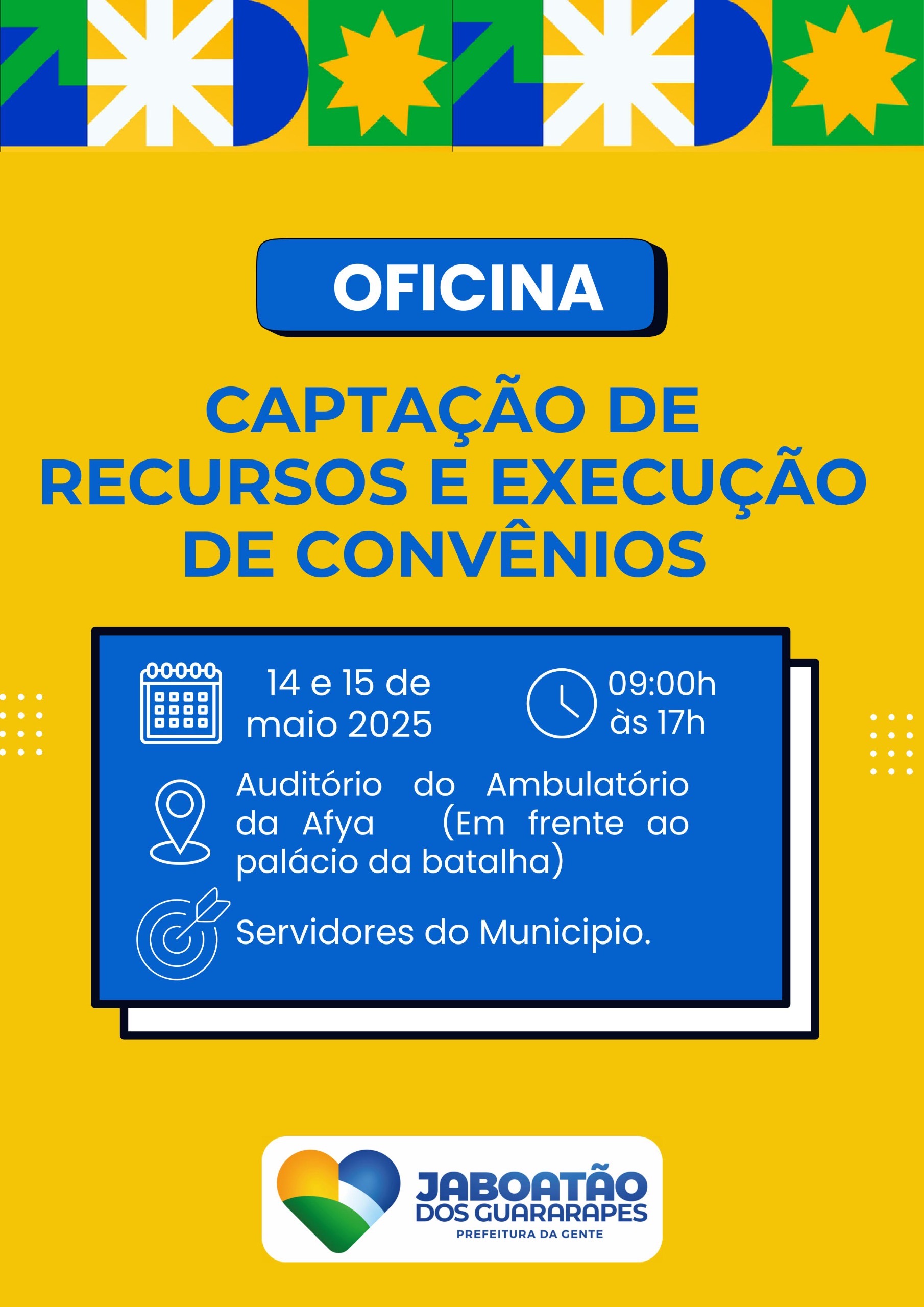 Prefeitura de Jaboatão promove oficina para fortalecer a captação e gestão de recursos públicos