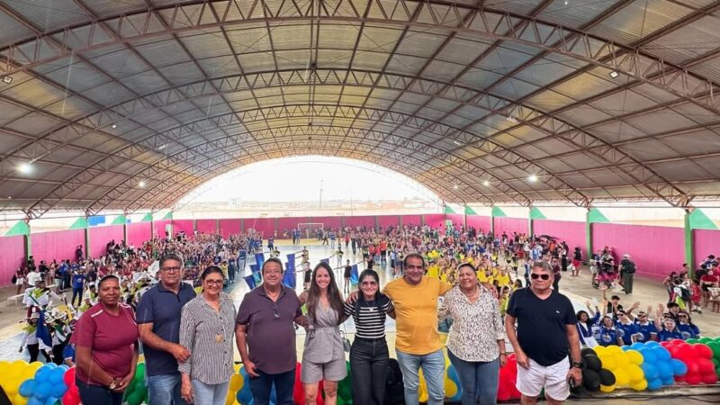 Prefeita Catharina Garziera e secretária Joselide Paulino abrem jogos escolares de Lagoa Grande