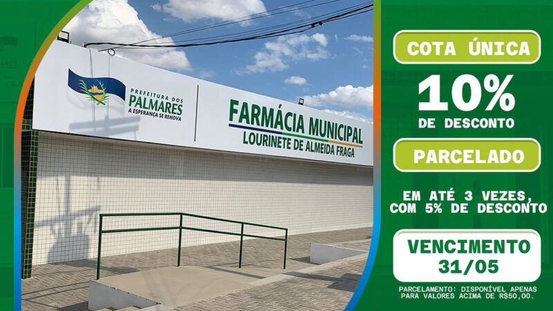 PALMARES: IPTU 2025 é muito bem aplicado nas ações da prefeitura