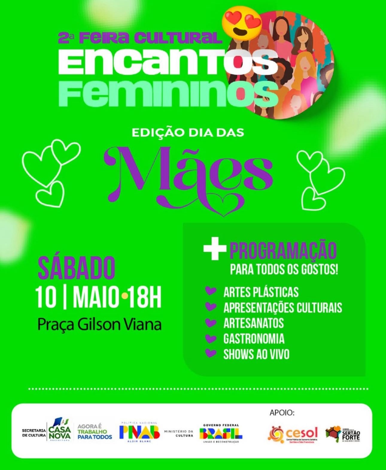 Casa Nova realiza 2ª edição da Feira Cultural “Encantos Femininos” em homenagem ao Dia das Mães