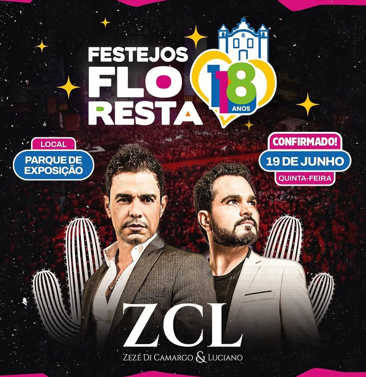 Prefeita Rorró anuncia Zezé Di Camargo & Luciano nos festejos de 118 anos de Floresta