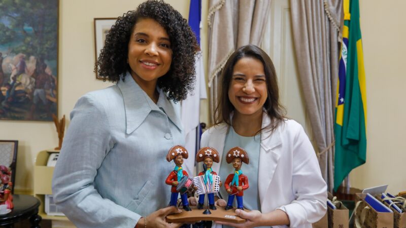 Governadora Raquel Lyra recebe a governadora do departamento do Chocó, na Colômbia, Nubia Carolina