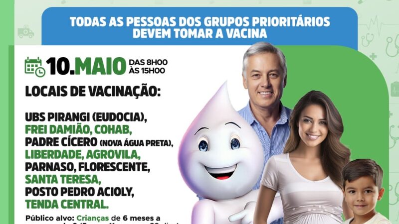Água preta começa o dia ‘D’ de vacinação contra a gripe