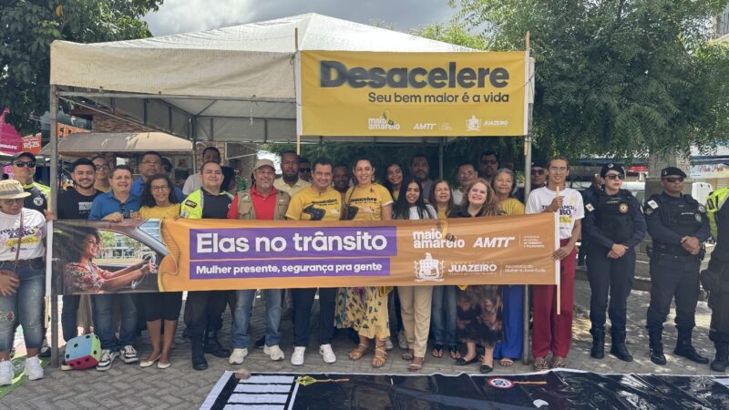 Prefeito de Juazeiro participa do encerramento da campanha “A Parada do Maio Amarelo” e garante ações para um trânsito mais seguro