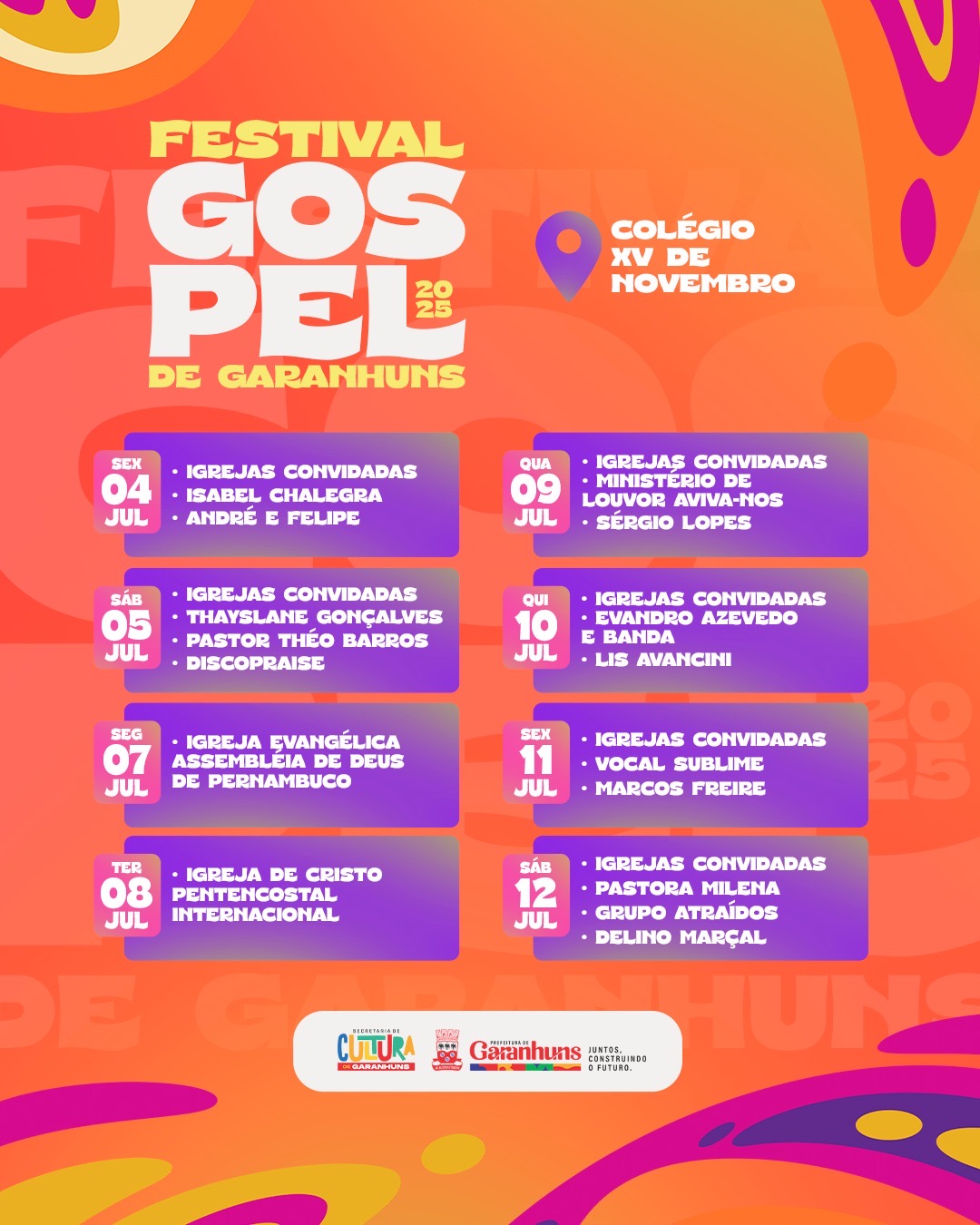 Prefeitura de Garanhuns anuncia Festival Gospel 2025