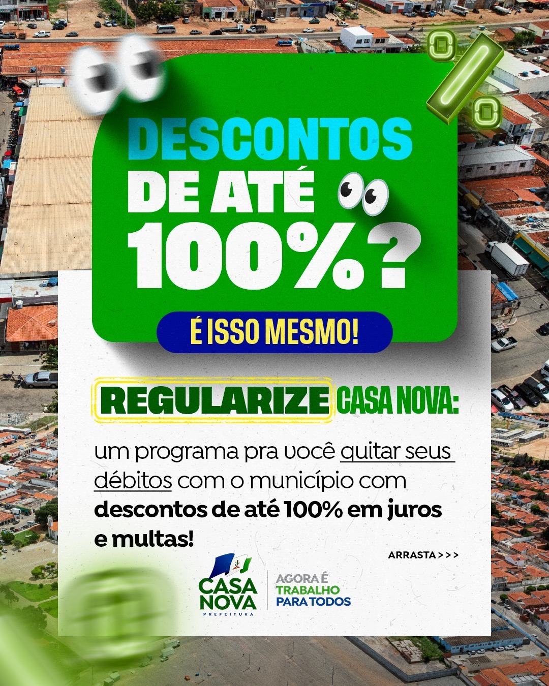 Prefeitura de Casa Nova lança programa “Regularize Casa Nova” com até 100% de desconto em juros e multas de débitos com o município