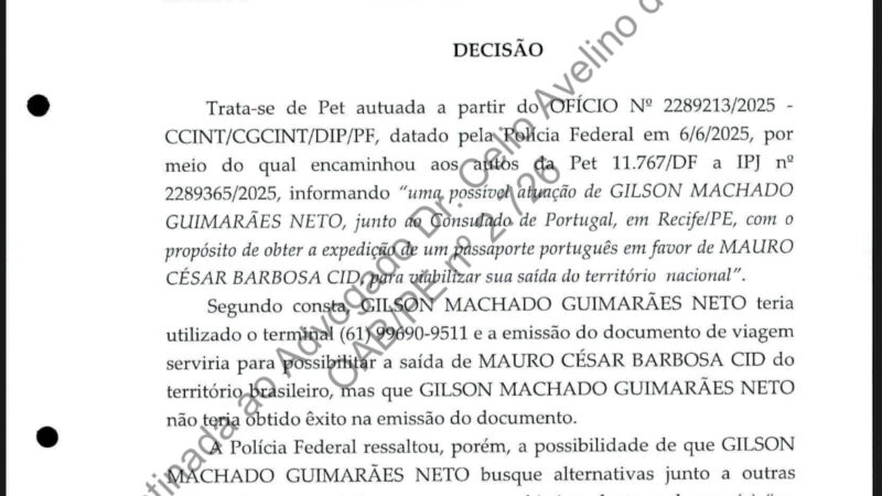 ‘Gilson Filho’: Recebo com alívio a notícia da soltura do meu pai, Gilson Machado, ex-ministro do Turismo do Brasil.