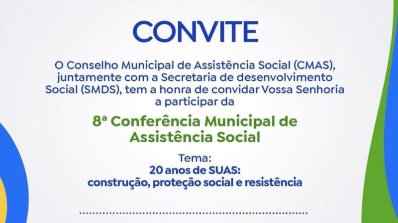 Prefeitura de Casa Nova realiza 8ª Conferência Municipal de Assistência Social nesta sexta-feira (27) 