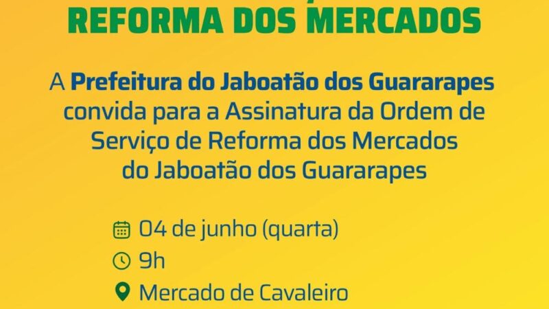 Mano Medeiros assina ordem de serviço para reforma dos mercados públicos em parceria com o Governo do Estado