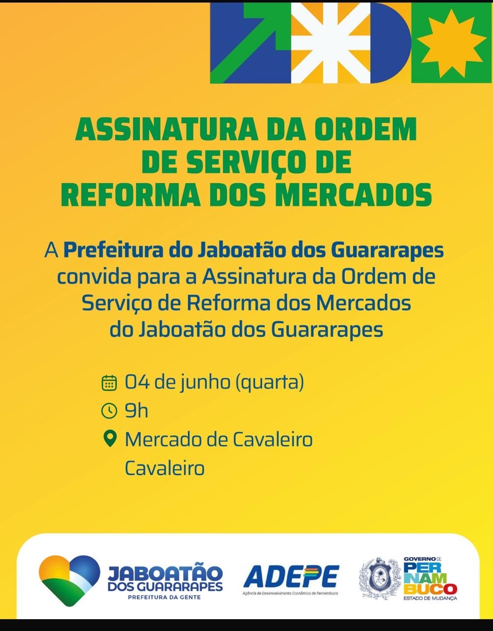 Mano Medeiros assina ordem de serviço para reforma dos mercados públicos em parceria com o Governo do Estado