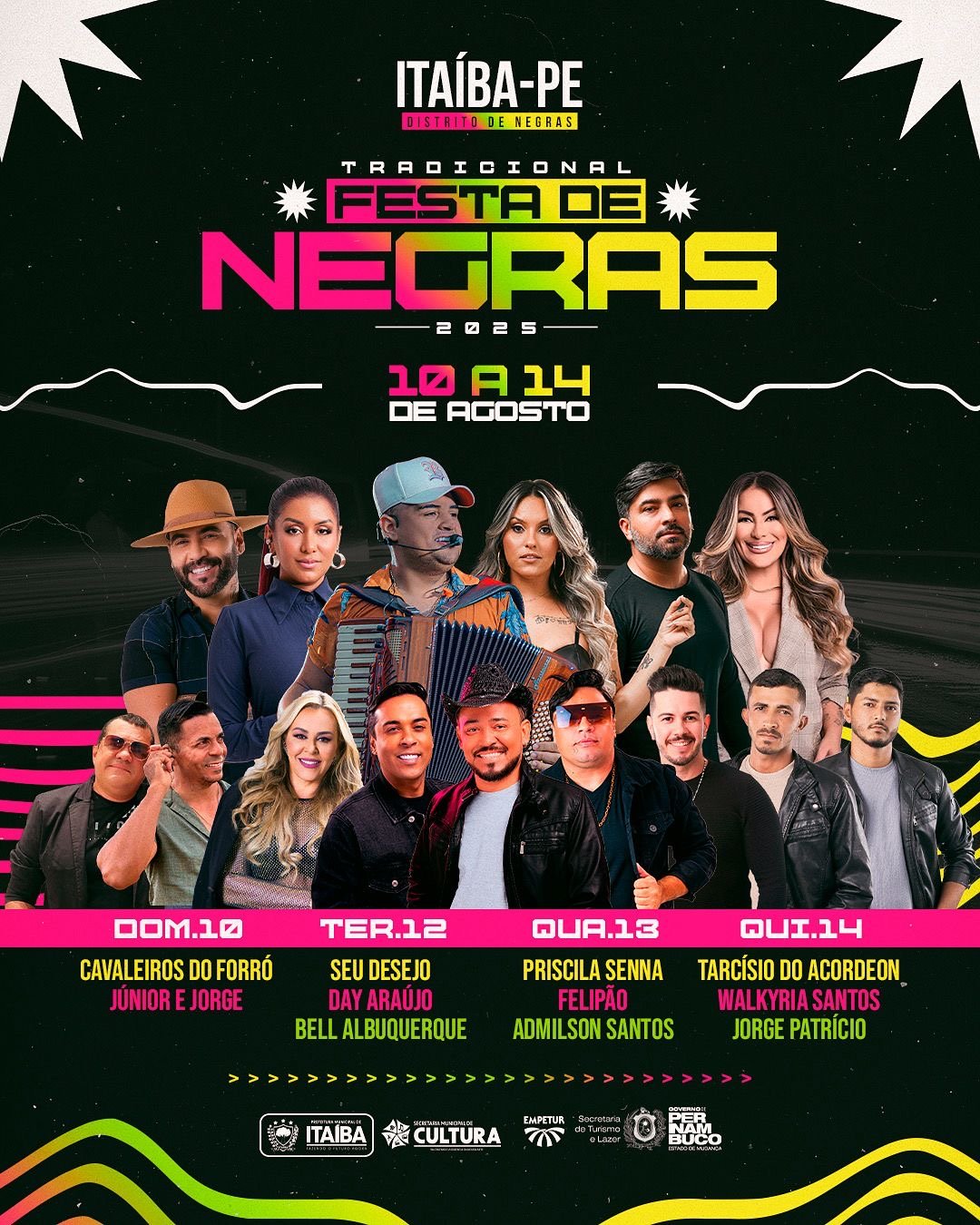 Pedro Pilota divulga programação Oficial da festa de Negras em Itaíba