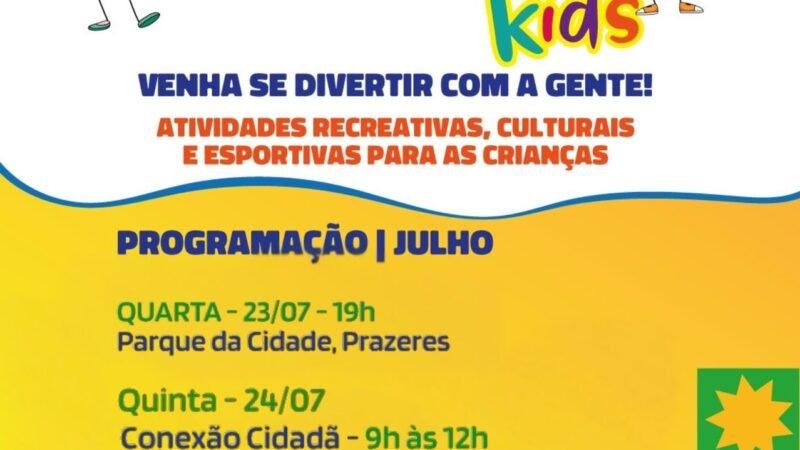 Programa Jaboatão em Movimento Kids promove atividades recreativas, esportivas e de dança para a criançada em diferentes locais do município