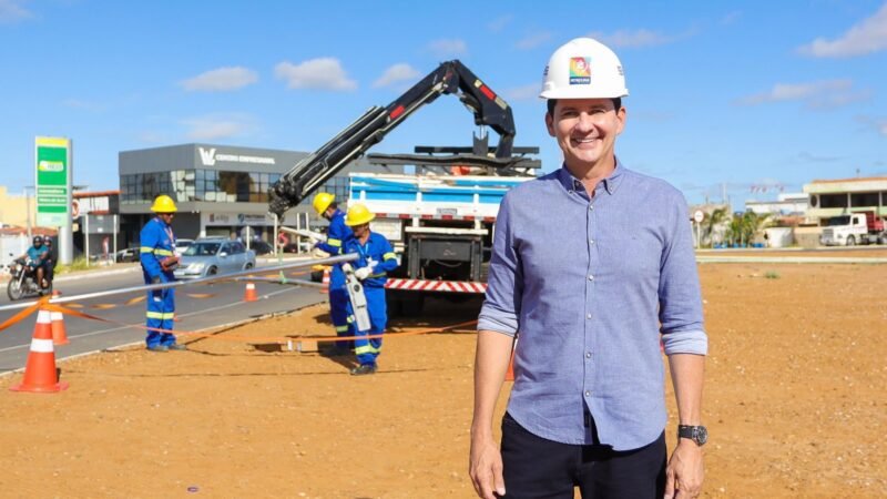 Simão Durando acompanha início das obras de iluminação dos viadutos Barranqueiros e da Sete de Setembro