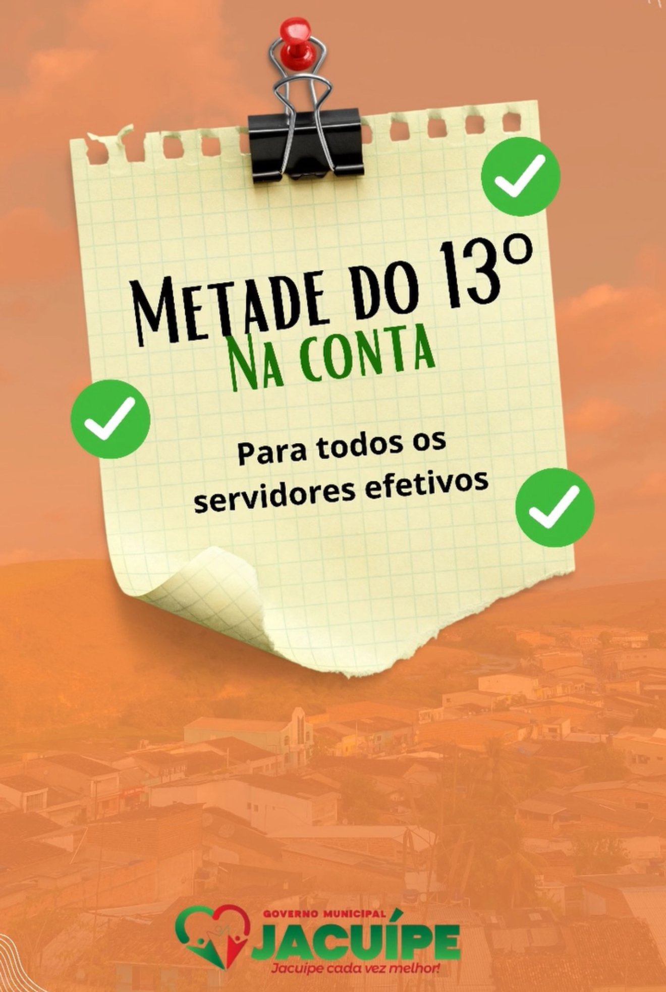 Jacuipe-AL: Prefeita Mayara efetua pagamento de 50% do décimo terceiro salário dos servidores municipal